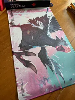 Ultra Pro MTG Final Fantasy Traveling Chocobo (Black) Holofoil Playmat RARE - Image 3
