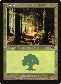 20 Basic Land #349 - SAME ART - Forest - Onslaught - MP-NM - Magic MTG FTG - Image 1