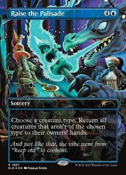 Raise the Palisade - Double Rainbow Foil Extended Art SLD NM MTG - Image 1