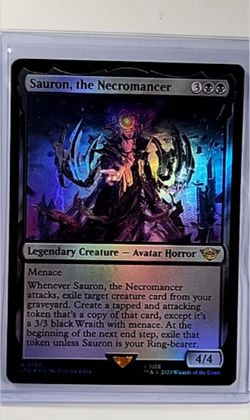 2023 MTG Magic The Gathering LOTR Lord of the Rings Foil Sauron the Necromancer - Image 1