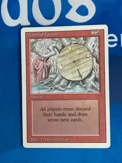 1x MTG Revised Edition Wheel of Fortune Magic: The Gathering moderate play - Image 1