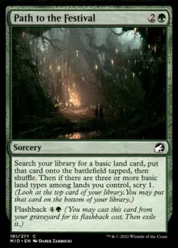 Path to the Festival 191/277 Midnight Hunt MTG Magic the Gathering card - Image 1