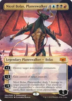 Nicol Bolas, Planeswalker - Foil Extended Art Mythic Edition MP MTG - Image 1