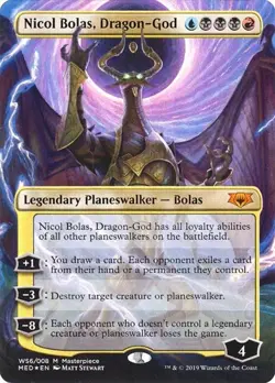 Nicol Bolas, Dragon-God - Foil Extended Art Mythic Edition LP MTG - Image 1