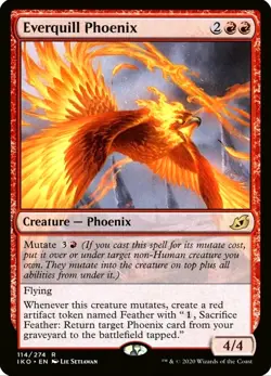 X 1 Everquill Phoenix NM Ikoria Lair of Behemoths 114 MTG Magic The Gathering - Image 1