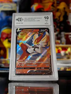 🔥Cinderace V - 018/072 - Shining Fates - Holo - BCCG 10 Gem Mint Pokemon TCG🔥 - Image 1