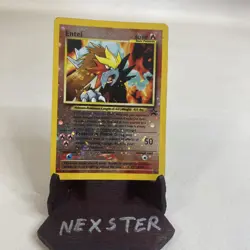 Entei 34/53 Wotc Promo Black Star Reverse Holo Rare Vintage Pokemon LP - Image 1