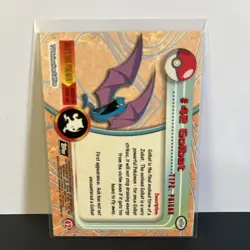 Golbat #42 Pokemon 1999 Topps TV Animation Edition Series 1 Black Logo - Image 2