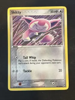 Skitty - 62/108 - Common LP, English Pokemon EX Power Keepers - Image 1