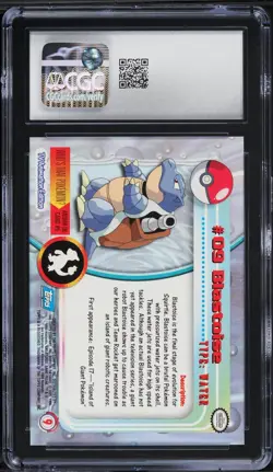 POKEMON TOPPS 1999 BLASTOISE #9 CGC 10 - FIRST PRINT (BLUE LOGO) - Image 2