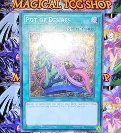 Yugioh Pot of Desires TDIL-EN066 1st Edition Secret Rare Holo Bleed NM - Image 3