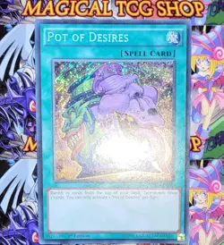 Yugioh Pot of Desires TDIL-EN066 1st Edition Secret Rare Holo Bleed NM - Image 5