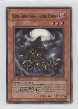 Soul-Absorbing Bone Tower 1st Ed. YuGiOh Zombie Madness Structure Deck 2005 - Image 1