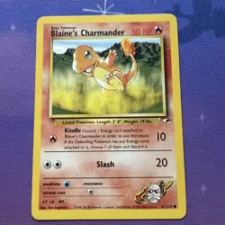 Pokemon Blaine's Charmander #61/132 Common Gym Heroes LP - Image 1