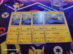 Pokemon TCG Paldean Fates Chinchou 020/091 x4 Playset Near Mint X4 Cards NM - Image 1