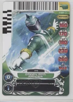 2013 Saban's Power Rangers - Action Card Game Green RPM Ranger #1-021 - Image 1