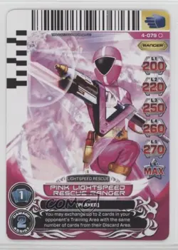 2013 Saban's Power Rangers - Action Card Game Pink Lightspeed Rescue Ranger - Image 1