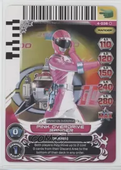 2013 Saban's Power Rangers - Action Card Game Pink Overdrive Ranger #4-038 - Image 1