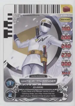 2013 Saban's Power Rangers - Action Card Game White Alien Ranger #4-109 - Image 1