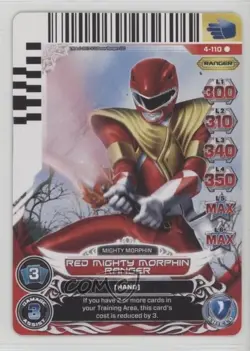 2013 Saban's Power Rangers - Action Card Game Red Mighty Morphin Ranger #4-110 - Image 1