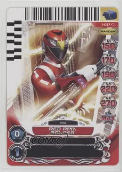 2013 Saban's Power Rangers - Action Card Game Red RPM Ranger #1-017 - Image 1