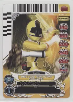 2013 Saban's Power Rangers - Action Card Game Yellow Samurai Ranger #1-016 - Image 1