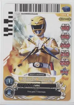 2013 Saban's Power Rangers - Action Card Game Yellow Mighy Morphin Ranger #1-074 - Image 1