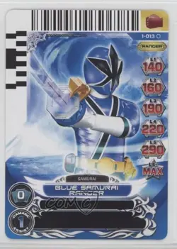 2013 Saban's Power Rangers - Action Card Game Blue Samurai Ranger #1-013 - Image 1