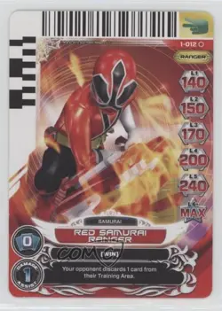 2013 Saban's Power Rangers - Action Card Game Red Samurai Ranger #1-012 - Image 1