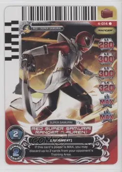 2013 Saban's Power Rangers - Action Card Game Red Super Samurai Ranger (Lauren) - Image 1