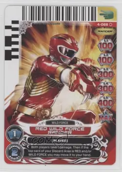 2013 Saban's Power Rangers - Action Card Game Red Wild Force Ranger #4-068 - Image 1