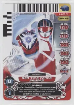2013 Saban's Power Rangers - Action Card Game Red Time Force Ranger #4-073 - Image 1