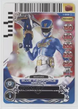 2013 Saban's Power Rangers - Action Card Game Blue Megaforce Ranger #1-009 - Image 1