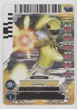 2013 Saban's Power Rangers - Action Card Game Yellow Megaforce Ranger #1-008 - Image 1