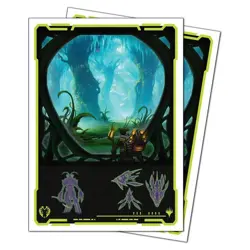 MTG Edge of Eternities 105ct Apex Deck Protector sleeves Green Mythic - Image 2