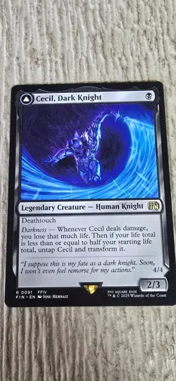 Cecil Dark Knight Regular Rare Final Fantasy FIN MTG Magic the Gathering NM - Image 1