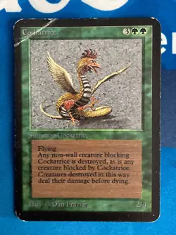 MTG Alpha Cockatrice damaged Magic the Gathering - Image 1