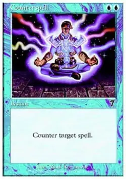 MTG English Counterspell Light Play Foil 7th Edition - Image 1