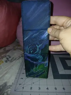 Hand Painted Mtg Deck Box - Cyclonic Rift inspired -One Of A Kind Artwork - Image 1