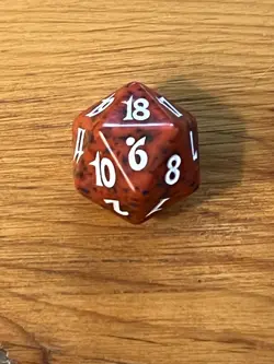 MTG Magic the Gathering 2004 Champions of Kamigawa - Spindown D20 Dice Die - Red - Image 5