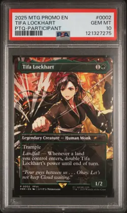 2025 MTG PROMOS PRO TOUR QUALIFER-PARTICIPATION #0002 TIFA LOCKHART PSA 10 - Image 1