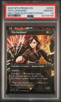 2025 MTG PROMOS PRO TOUR QUALIFER-PARTICIPATION #0002 TIFA LOCKHART PSA 10 - Image 1