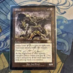 VINTAGE MTG Magic Draco Signed Artist Proof Judgement Sam Wood RARE - Image 1