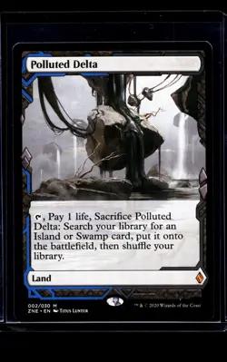 2020 MTG Magic The Gathering ZNE Zendikar Rising Expedition #373 Polluted Delta - Image 1