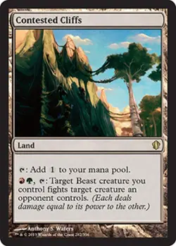 Contested Cliffs - Light Play MTG Commander 2013 Edition - Image 1