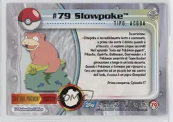 Slowpoke Italian Silver Foil Topps Pokemon TV Animation Edition Series 2 #79 - Image 2