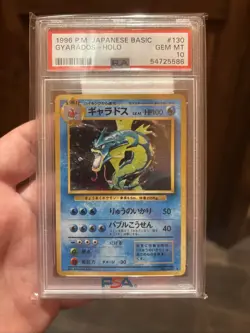 1996 Pokemon Japanese Base Expansion Pack Gyarados #130 Holo Rare PSA 10 - Image 1