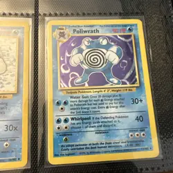 Pokemon Base Set Poliwrath 13/102, Poliwhirl 38/102, Poliwag 59/102 - Image 1