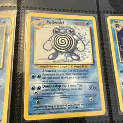 Pokemon Base Set Poliwrath 13/102, Poliwhirl 38/102, Poliwag 59/102 - Image 2