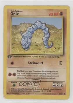 Onix German 1st Ed. Pokemon Base Set #56 1999 - Image 1
